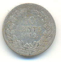 PAYS - BAS   10  CENTS  1849      ARGENT - 1840-1849 : Willem II