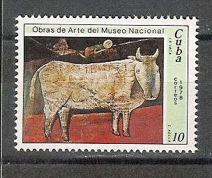 Cuba YT 2044 ** : La Vache , Tableau De E. Abela - 1978 - Neufs