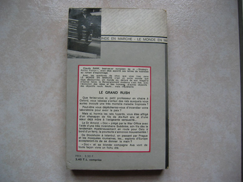 Fleuve Noir, Espionnage, Claude Rank : N° 593 " Le Grand Rush ", 1967. - Fleuve Noir