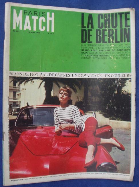 Paris Match "BRIGITTE BARDOT" Mai 1966. - People