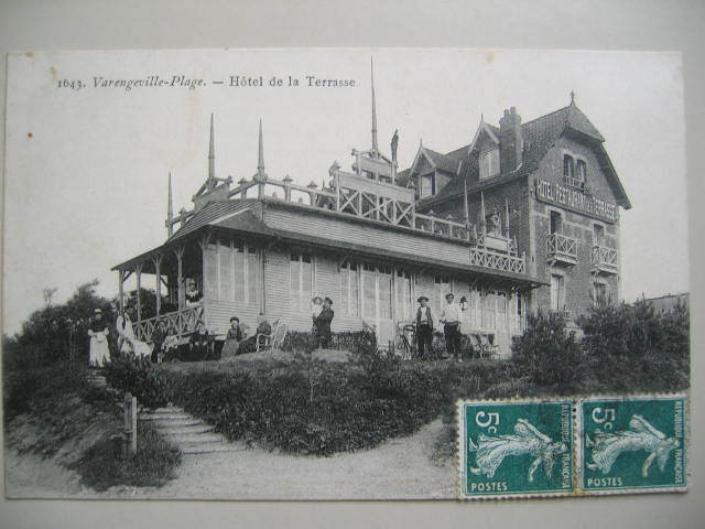 RARE CARTE POSTALE VARENGEVILLE PLAGE 76 - HOTEL DE LA TERRASSE - Varengeville Sur Mer