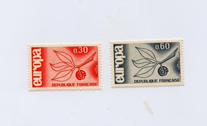 France N°1455 Et 1456 Neuf** - 1965