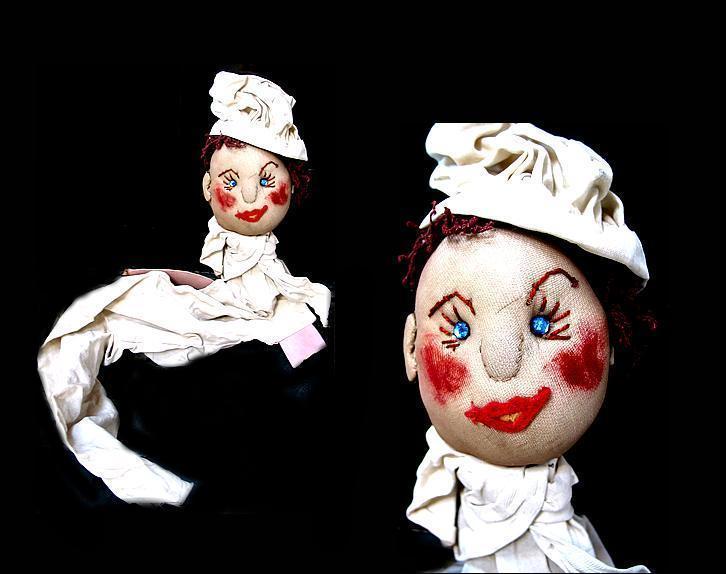 Ancienne Marionnette 1930 Cuisinière Française / Old 1930 Puppet French Cook - Marionetas