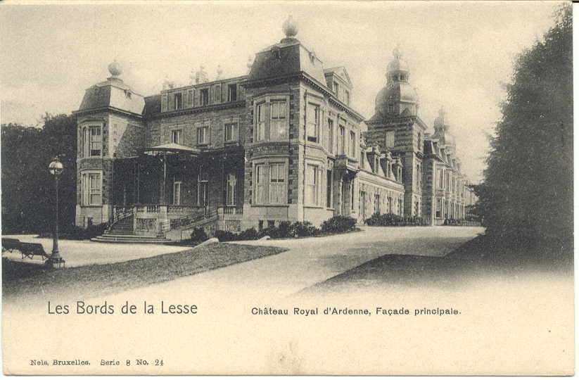 Cpa Château  Royal D´Ardenne Façade Principale Les Bords De La Lesse 2 - Houyet