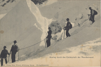 Abstieg Durch Das Eislabyrinth Der Viescherwand   , Animée ,alpinisme ,sport D´hiver - Port