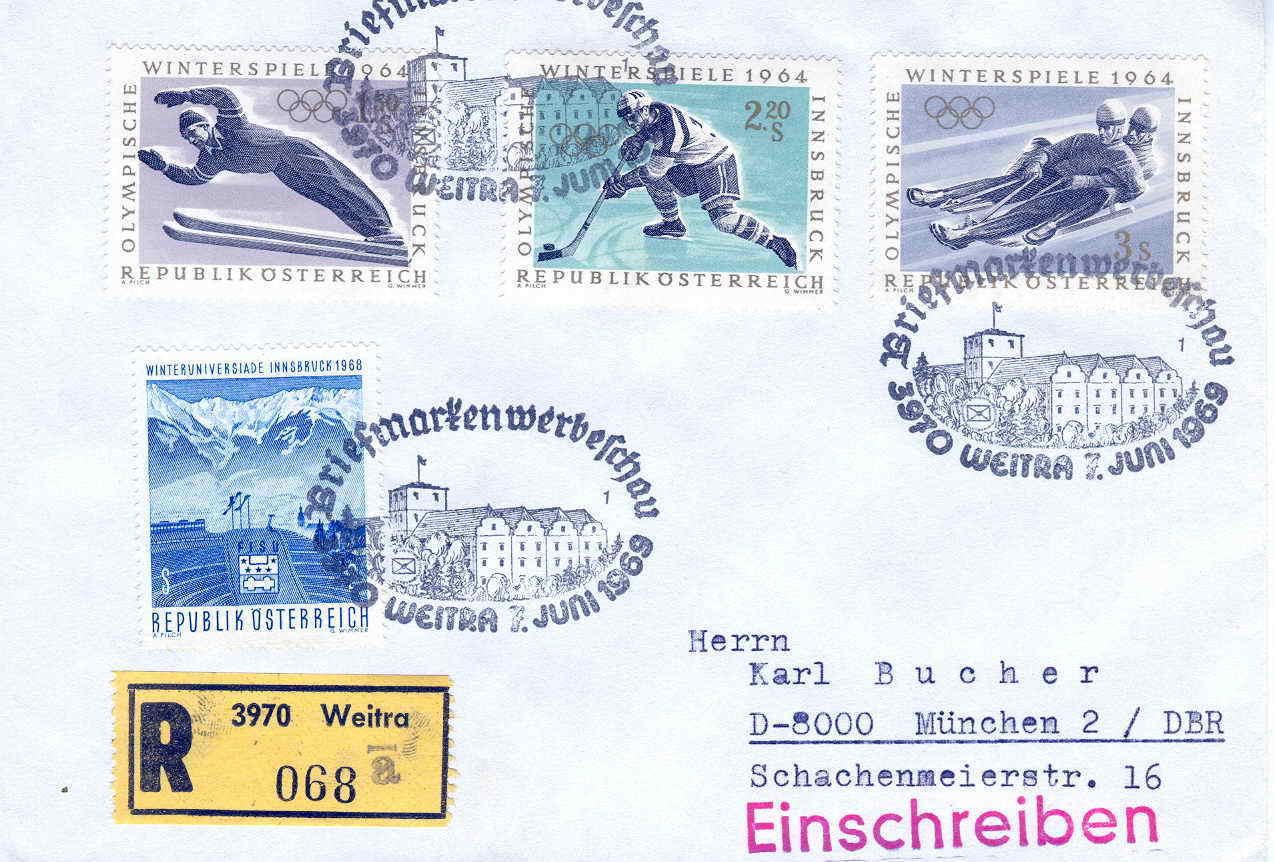 HOCKEY SUR GLACE 1964 AUTRICHE TIMBRE DES JEUX OLYMPIQUES D INNSBRUCK - Hiver 1964: Innsbruck