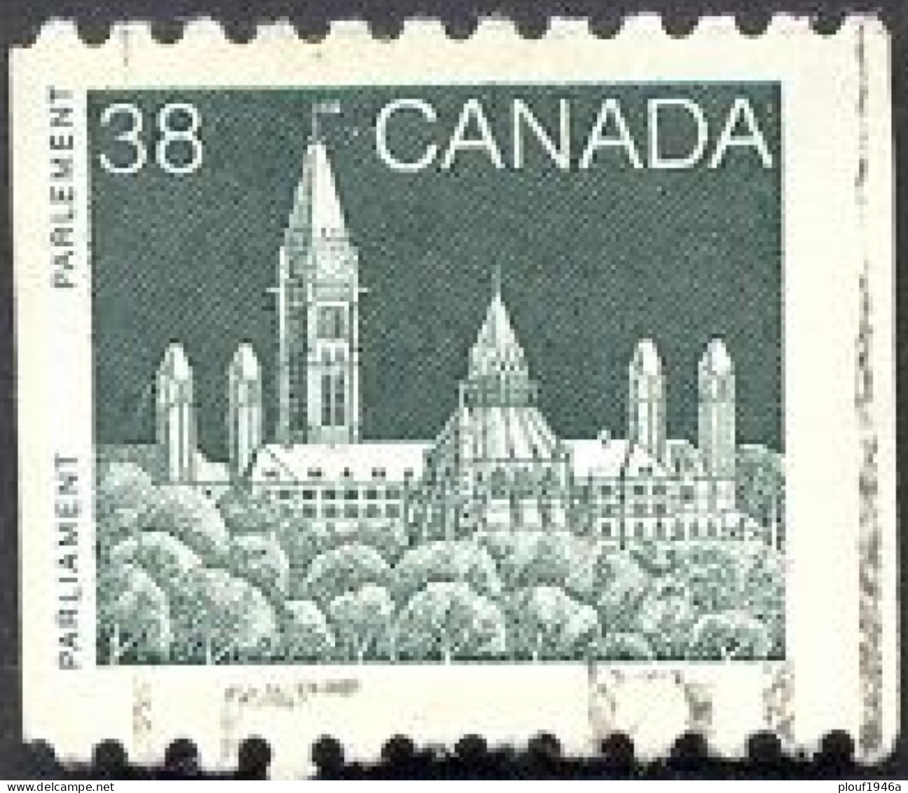 Pays :  84,1 (Canada : Dominion)  Yvert Et Tellier N° :  1085 (o) Roulette - Coil Stamps