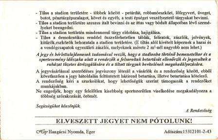 Hungary - National League Football Match Ticket - FTC - MTK - Andere & Zonder Classificatie