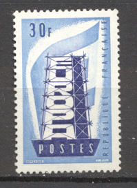 France  1077  * *   TB  Europa - 1956