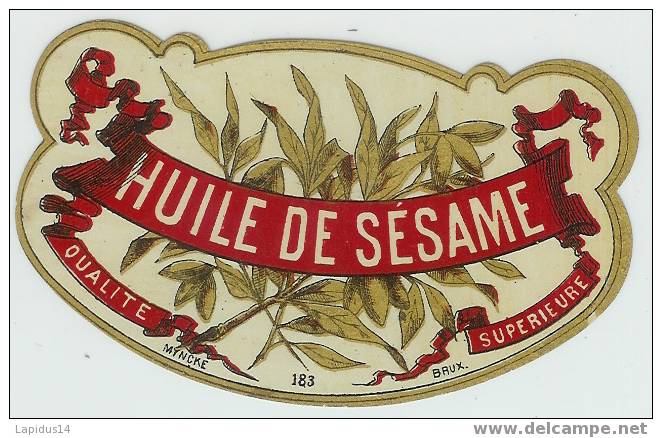 436 / ETIQUETTE HUILE DE SESAME - Other & Unclassified