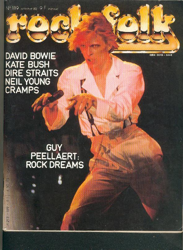 Rock & Folk N°1189, Octobre 1982 (David Bowie, Kate Bush, Dire Straits, Neil Young, Cramps, Guy Pellaert...) - Muziek