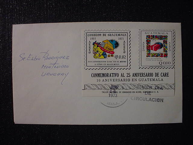 GUATEMALA Cover FDC C 509a CARE Organization Native Map - Guatemala