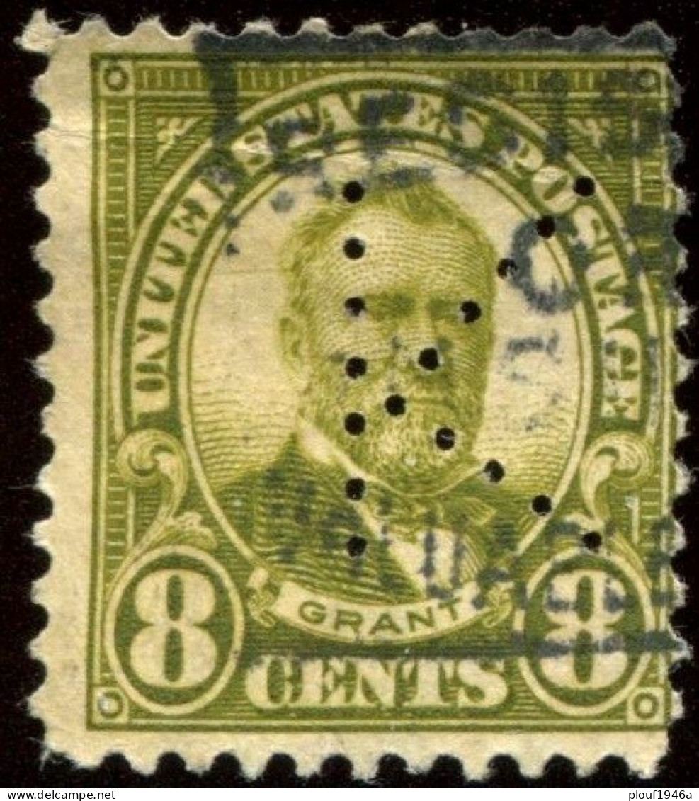 Pays : 174,1 (Etats-Unis)   Yvert Et Tellier N° :   235 (A) (o)  Perfin / Perforé - Perforados