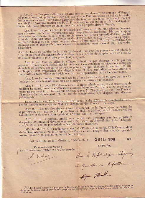 LETTRE  RECOMMANDEE DE SERVICE  1928 AVEC ENVELOPPE & LETTRE & CACHET PTT DE DIRECTION Marseille TAD MANUEL - Civil Frank Covers