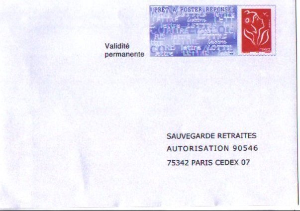 PAP Réponse Sauvegarde Retraites - Neuf - N° 0506853 - PAP: Antwort/Lamouche