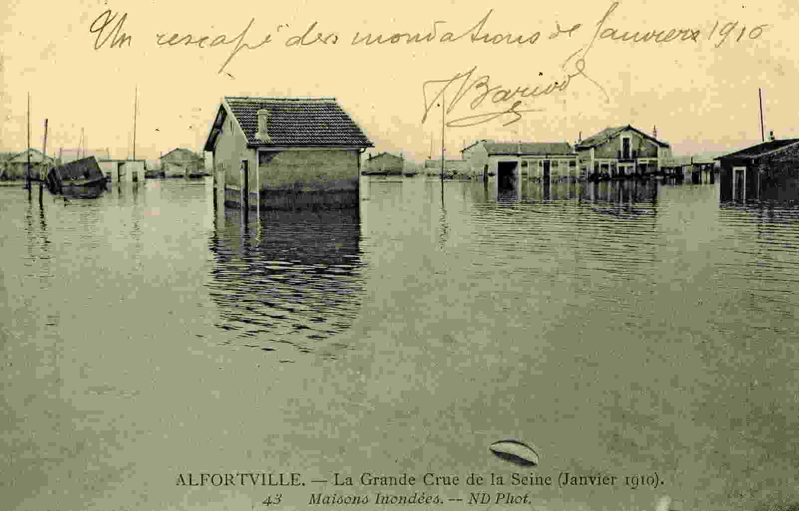 ALFORTVILLE - La Grande Cure De La Seine - Maisons Inondées - Alfortville