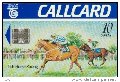IRELAND   10 UNITS  IRISH  HORSE   RACING  ANIMAL CARTOON CHIP SCARCE  READ DESCRIPTION !! - Ierland