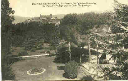 285 Vernet-les-bains Le Paradis Pyrénées-Orientales Le Parc Et Le Village Pris De L´Hotel Du Portugal - Prades