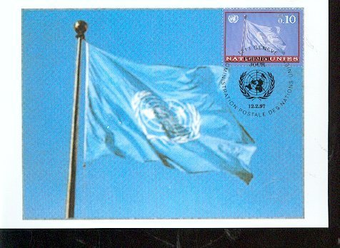 NATIONS UNIES GENEVE CARTE MAXIMUM NUM.YVERT  323 DRAPEAU DES NATIONS UNIES - Sonstige & Ohne Zuordnung