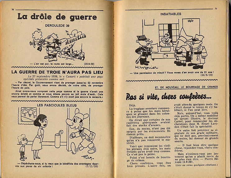 LE CANARD DE POCHE VOUS PRESENTE 50 ANS DE CANARD  -  2 TOMES  -  1916/1940  1944/1965  -  144 PAGES CHACUN - Humour