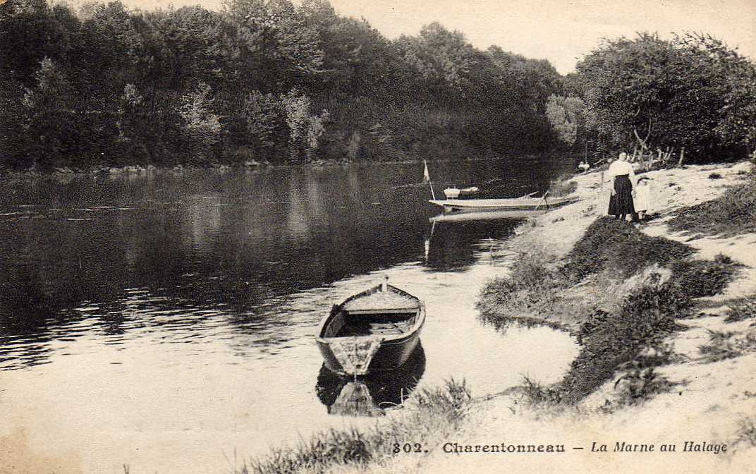 94 MAISONS ALFORT CHARENTONNEAU Bords De Marne Au Halage, Animée, Ed Felix 302, 1917 - Maisons Alfort