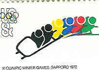 BOBSLEIGH TIMBRE NEUF J.O SAPORO 1972 - Invierno