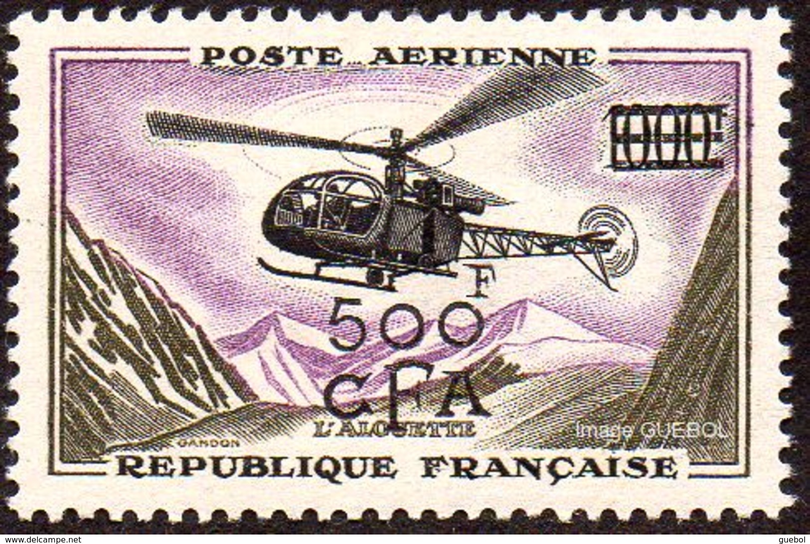 Réunion N° PA 57 ** Hélicoptère "Alouette" (avion) - Luchtpost