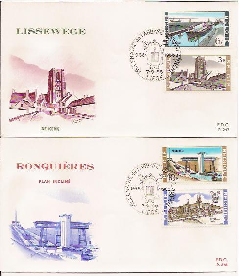 België FDC 1466/1469 Liège  -  Toerisme - 1961-1970