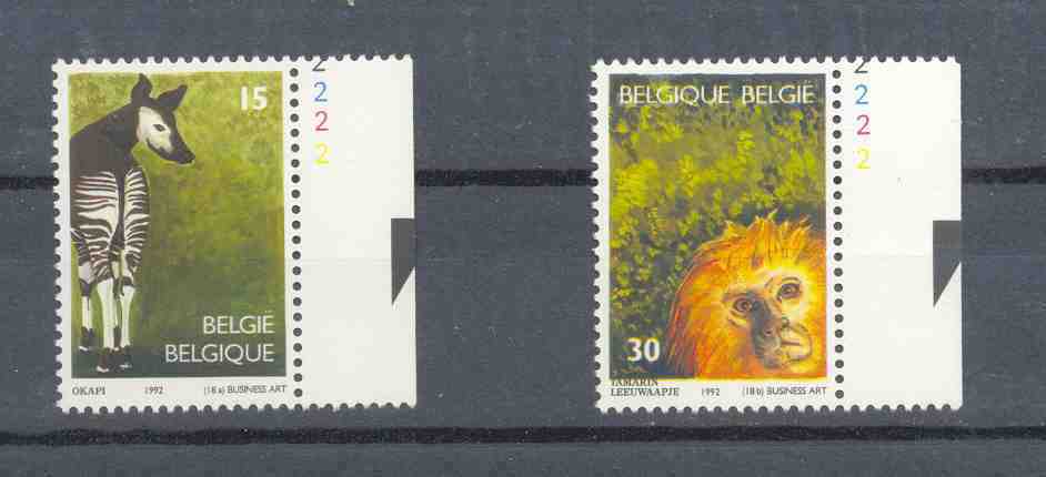 Ocb Nr :  2486 - 2487  Plaatnummers Nr 2 ** (zie Scan) - 1991-2000