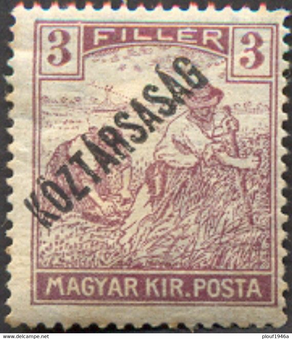 Pays : 226,1 (Hongrie : République (1))  Yvert Et Tellier N° :  199 (*) - Unused Stamps