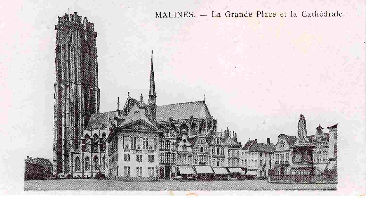 Mechelen - Malines - La Grande Place Et La Cathédrale - Malines