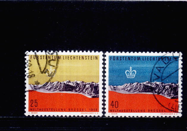 Lichtenstein 1958 - Yv.no.331/2 Oblitere(D) - Gebraucht