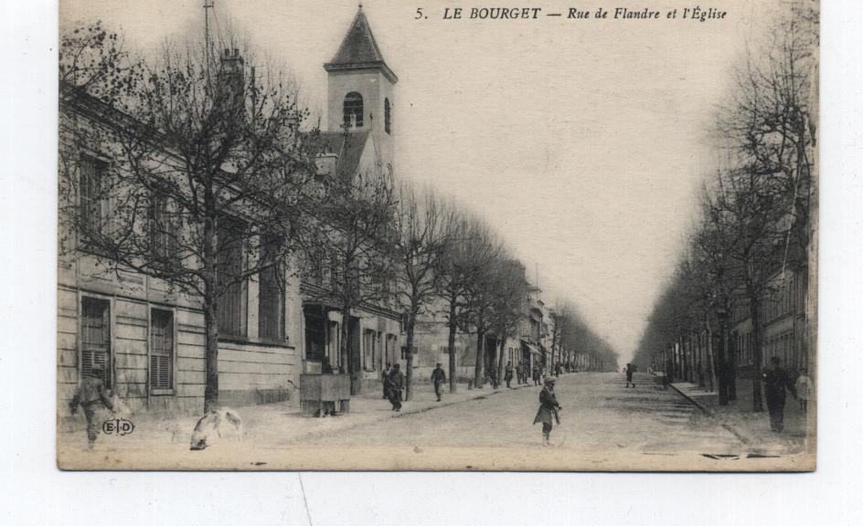 93 - LE BOURGET --RUE DE FLANDRe Et L'EGLISE - ANIMATIOn ELD 5 - Le Bourget