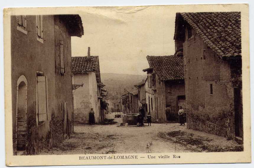 58 - BEAUMONT DE LOMAGNE  - Une Vieille Rue (1937) - Beaumont De Lomagne