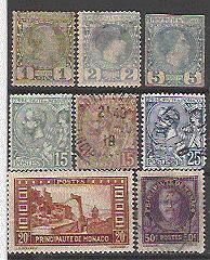 MONACO ,lot De 34 Timbres Neufs Et Obl., Dont N° 1, 2 ,3, 5;  B/TB; Cote+ 200 €!!!!!!!!!!!!!!!!!! - Lots & Serien