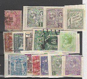 MONACO ,lot De 34 Timbres Neufs Et Obl., Dont N° 1, 2 ,3, 5;  B/TB; Cote+ 200 €!!!!!!!!!!!!!!!!!! - Collections, Lots & Séries