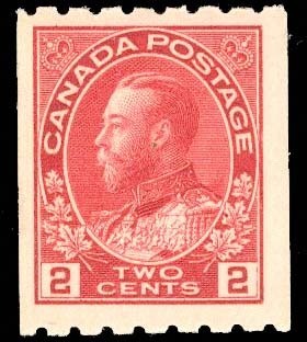 Canada (Scott No. 124 - Série Amiral / Admiral Issue) [**] Mini Tache De Manque De Gomme / Ligh Gum Skip - Neufs