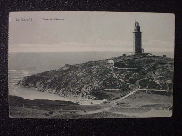 Vintage SPAIN Postcard LA CORUÑA Torre De Hercules Sea View - La Coruña