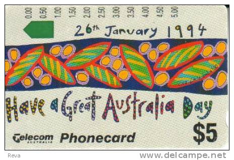 AUSTRALIA $5  AUSTRALIA DAY 1994  ABORIGINAL DESIGN   AUS-095   MINT  SPECIAL PRICE READ DESCRIPTION !! - Australia