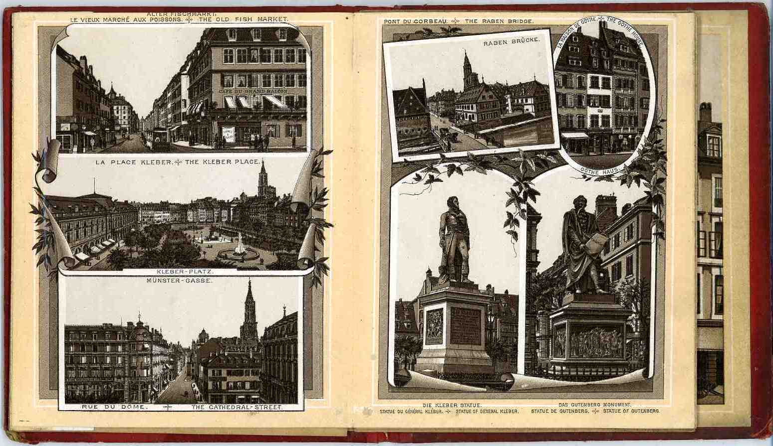 Rare Ancien Album Von STRASSBURG STRASBOURG 19 Eme Siecle - Alsace