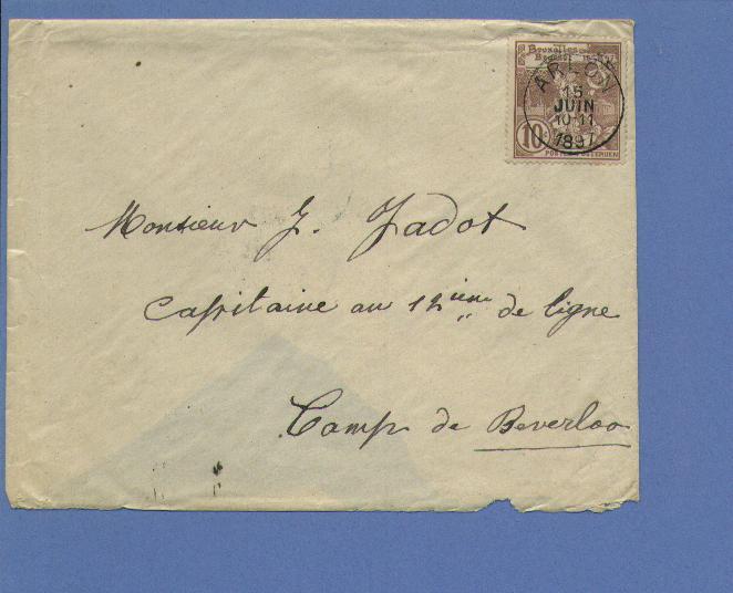 73 Op Brief Met Cirkelstempel ARLON Op 15/juni/1897 - 1894-1896 Esposizioni