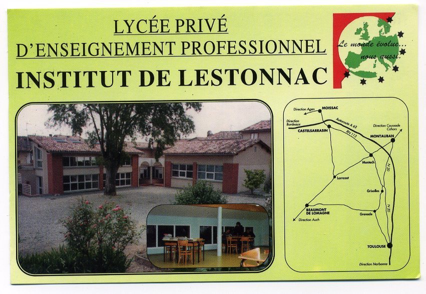 82 - BEAUMONT DE LOMAGNE. Institut De Lestonnac. Carte Publicitaire. - Beaumont De Lomagne