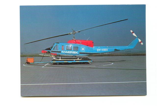Cpm Helicoptere Helicopter MAERSK AIR BELL 212 - Hélicoptères