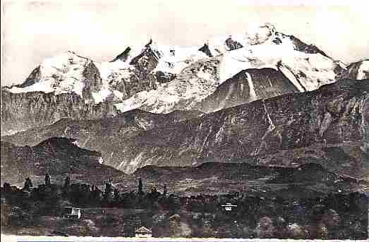 01  GEX   Le Mont Blanc Vu Du Col De La Faucille Années 50 - Gex