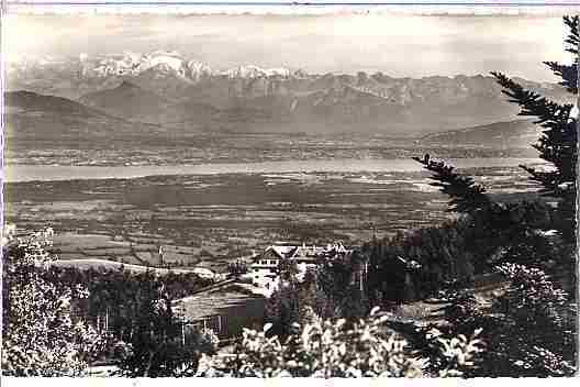 01  GEX  Le Col De La Faucille Le Lac Leman, Le Mont Blanc Années 50 - Gex