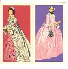 2 Tea Cards. Costumes, Kleding. Dresses, Jurken, Robes. Dress, Jurk, Robe. (Costumes01) - Other & Unclassified