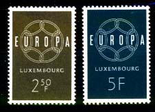 LUXEMBOURG - Yvert - 567/68* - Cote 1,25 € - 1959