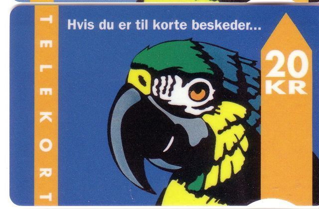 PARROTS - Denmark Old Rare Card Parrot Perroquet Papagei Papageien Perroquets Pappagallo Papagaio Loro Pappagalli Loros - Papegaaien & Parkieten