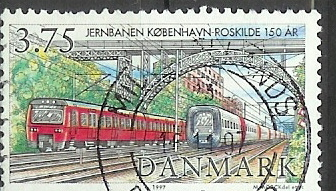 DANEMARK - N° Y.T 1158 Oblit - Trains