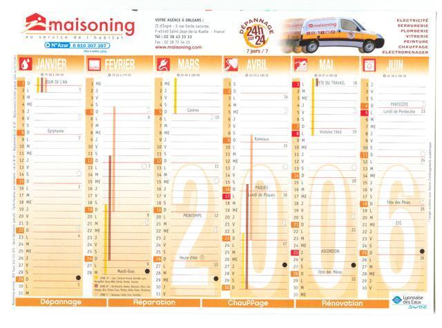 Calendrier Pub Maisonning 2006 - Grossformat : 2001-...